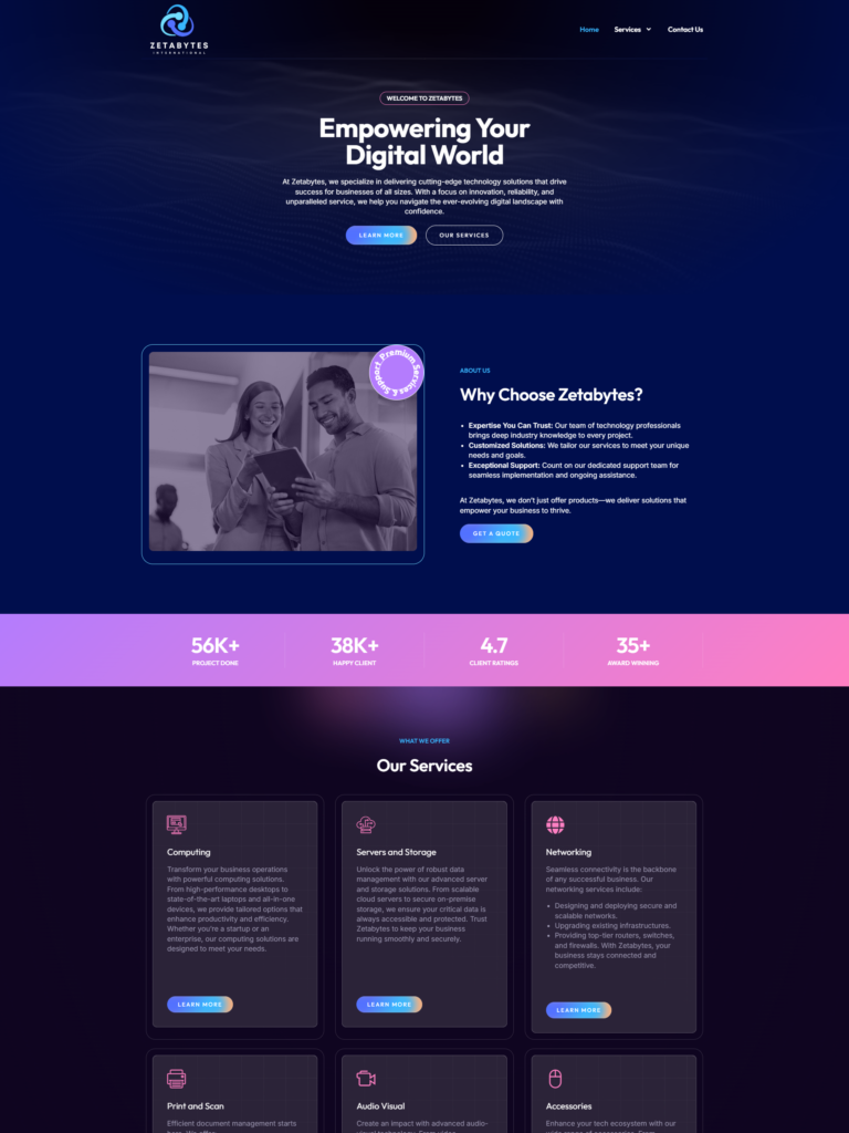Zetabytes project
